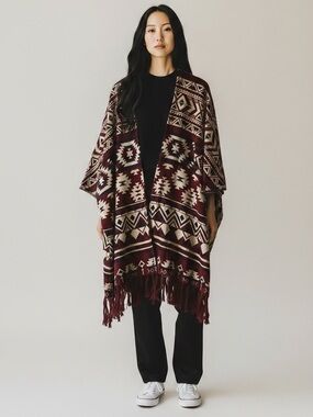 BLUENOTES | Tribal Print Kimono Cardigan Sz O/S